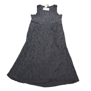 B Sport Dress Womens L Black Maternity Sleeveless Round Neck Tie Tank Dress